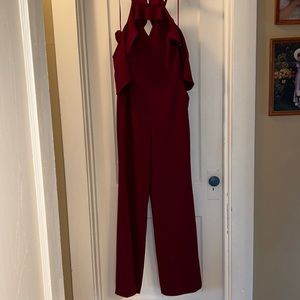 Burgundy jumpsuit